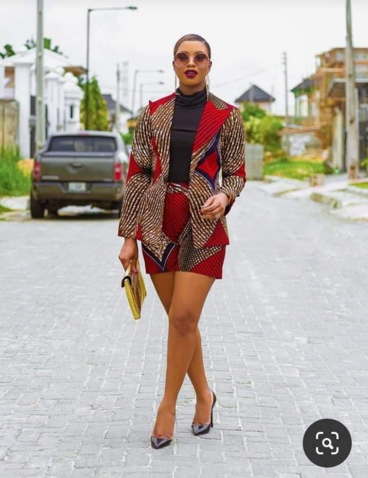 Simple but Chic African Short Suits - 2 Piece Outfits