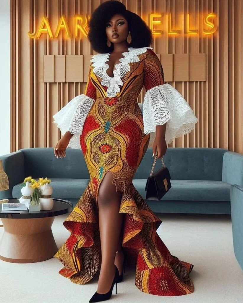 Unique Ankara Lace Styles For Women 2024