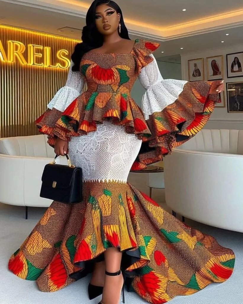 Unique Ankara Lace Styles For Women 2024