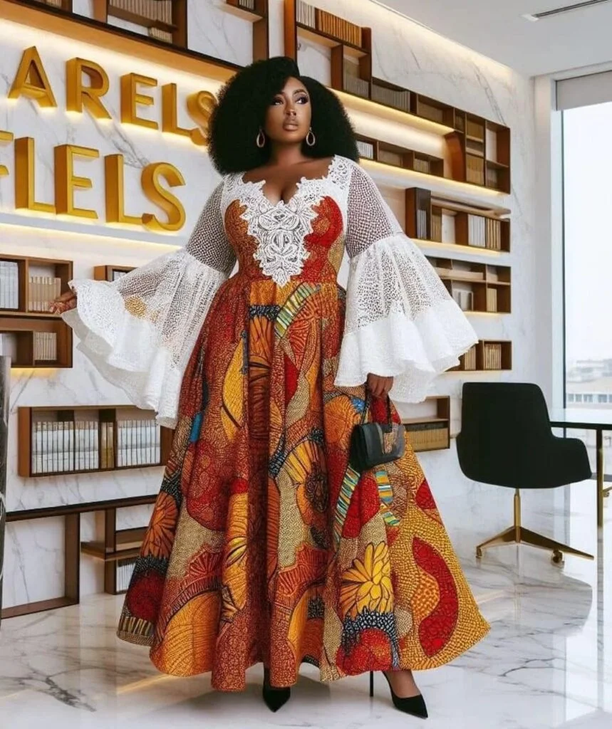 Unique Ankara Lace Styles For Women 2024