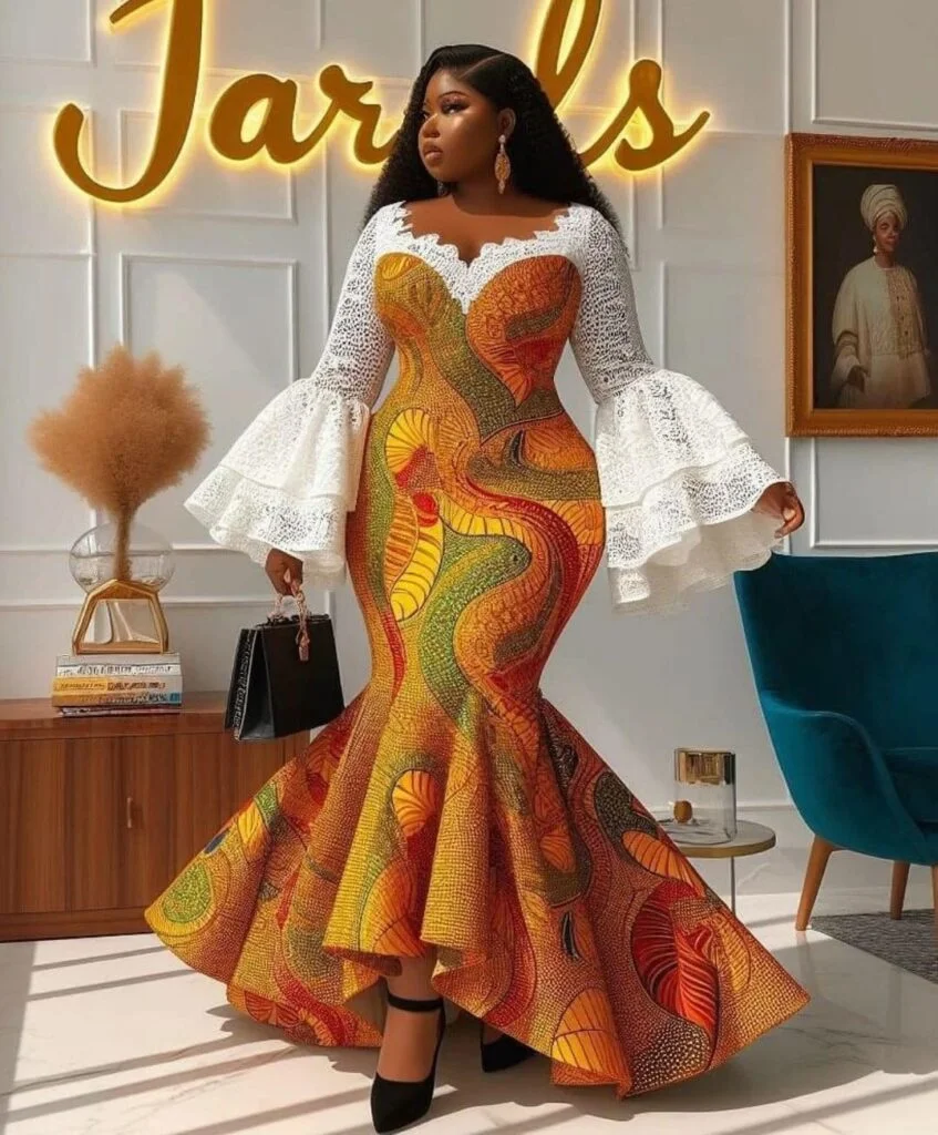 Unique Ankara Lace Styles For Women 2024
