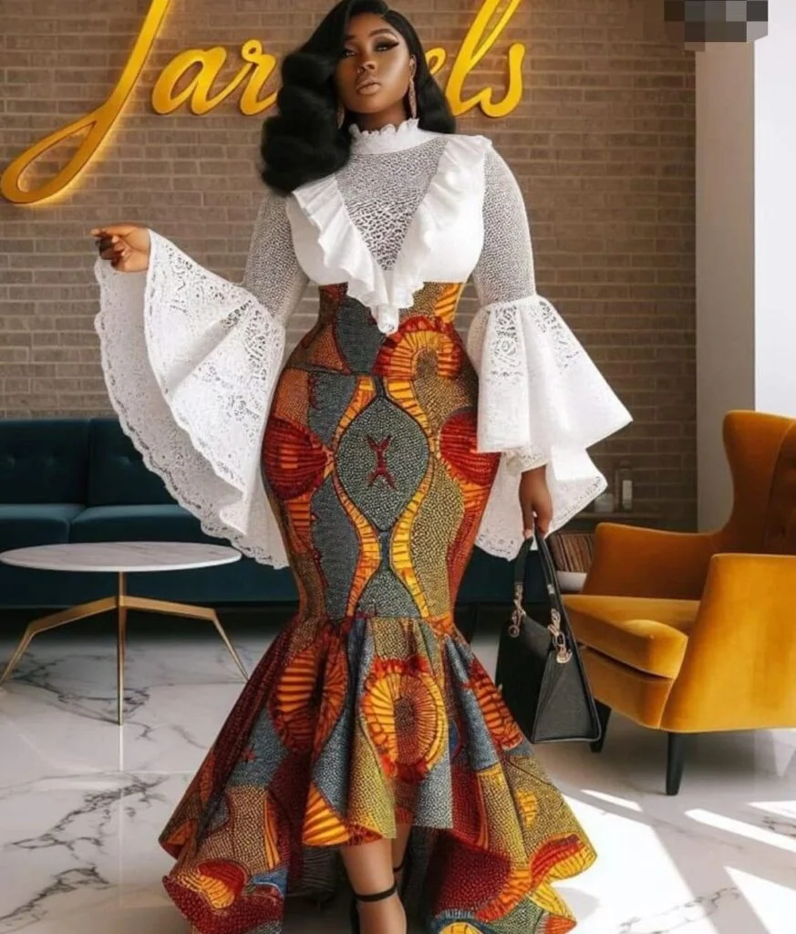 Unique Ankara Lace Styles For Women 2024