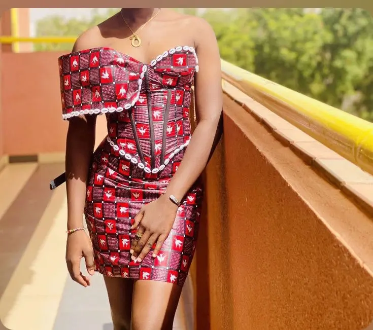 Simple Ankara dress styles for women - Short gown styles