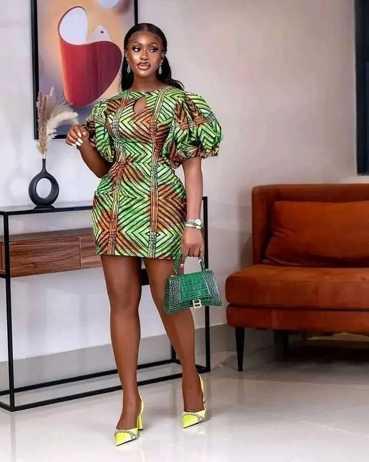 Simple Ankara dress styles for women - Short gown styles