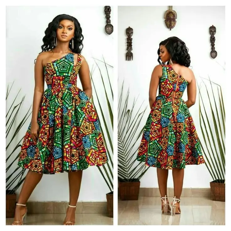 Simple Ankara dress styles for women - Short gown styles