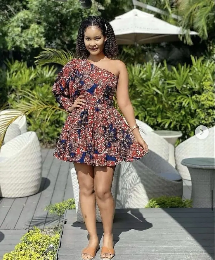 Simple Ankara dress styles for women - Short gown styles