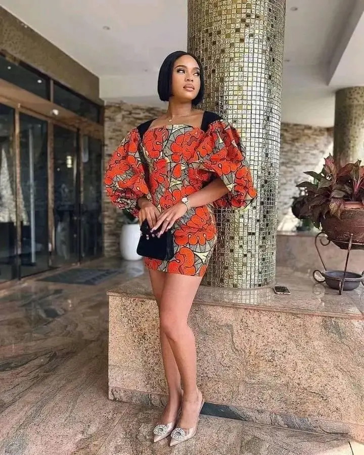 Simple Ankara dress styles for women - Short gown styles