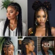 25 PHOTOS Knotless braids styles + Box braids hairstyles