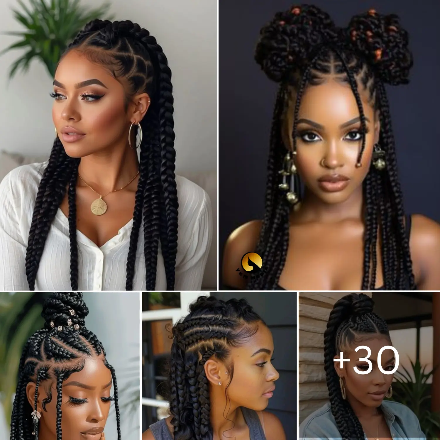 25 PHOTOS: Knotless braids styles + Box braids hairstyles