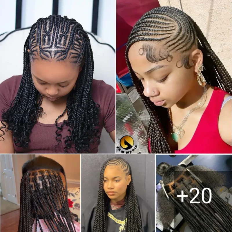 25 PHOTOS: Cornrow braid designs and Knotless braids styles