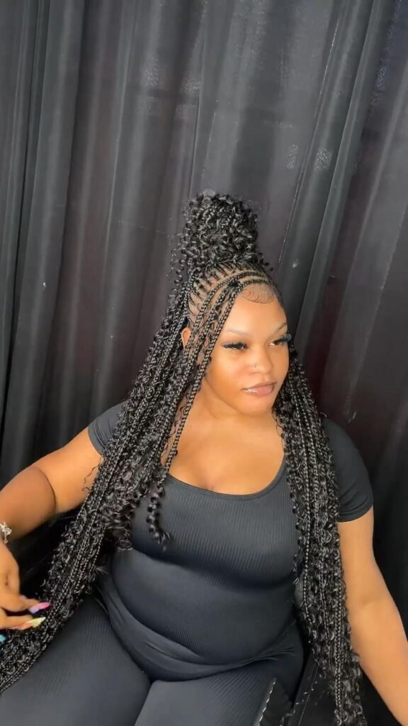 25 PHOTOS: Cornrow braid designs and Knotless braids styles