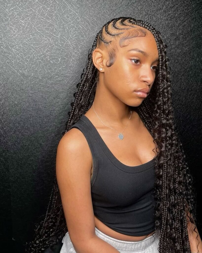 25 PHOTOS: Cornrow braid designs and Knotless braids styles