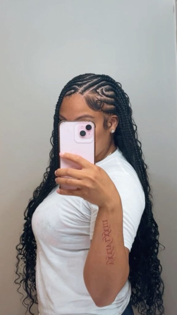 25 PHOTOS: Cornrow braid designs and Knotless braids styles