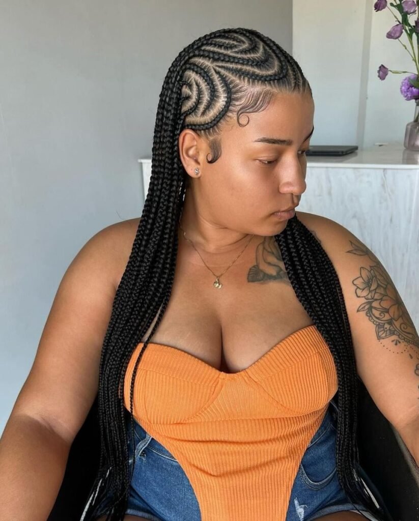 25 PHOTOS: Cornrow braid designs and Knotless braids styles