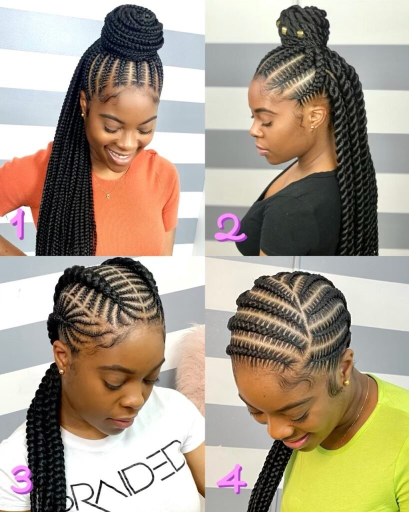 35 PHOTOS Cornrow braid designs + Knotless braids styles