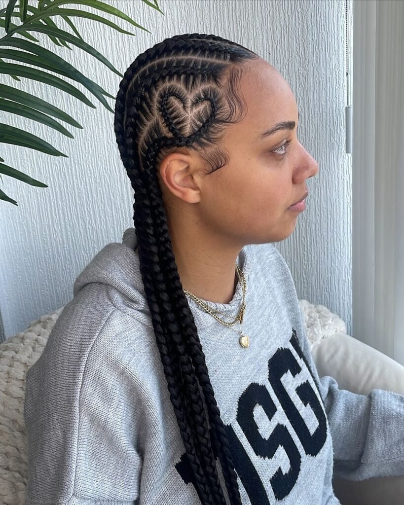 Front, Back & Side View Cornrow braid designs for women