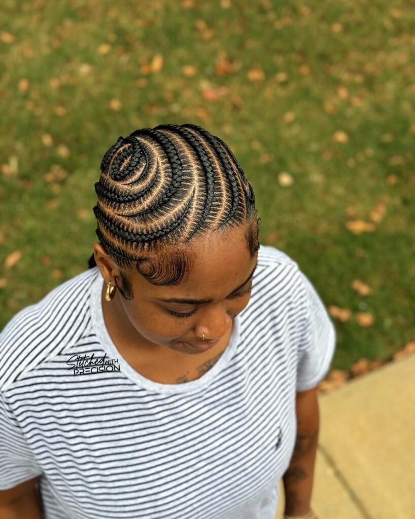 Front, Back & Side View Cornrow braid designs for women