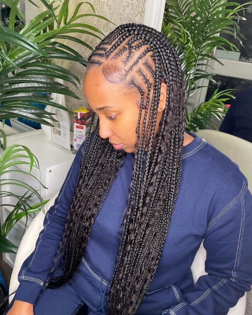 Front, Back & Side View Cornrow braid designs for women