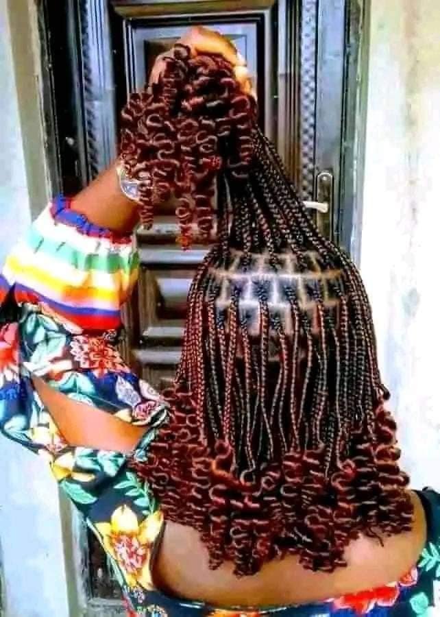 Hot twist hairstyles, Knotless braids styles & Cornrow braid designs