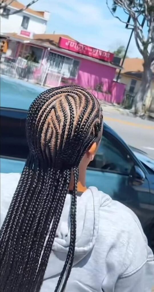 Hot twist hairstyles, Knotless braids styles & Cornrow braid designs