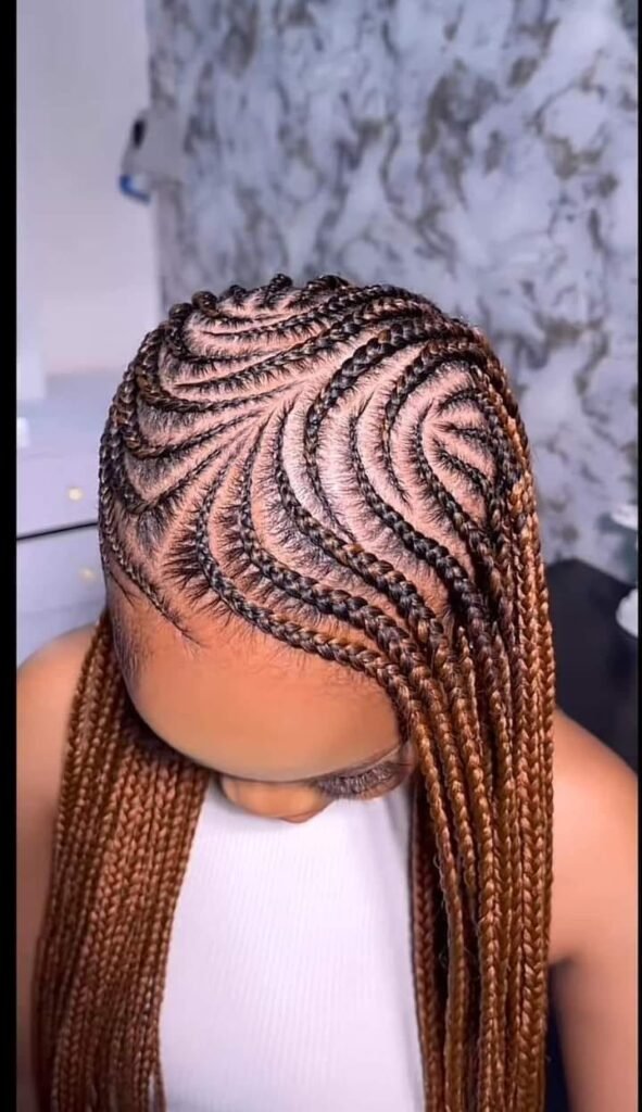 Hot twist hairstyles, Knotless braids styles & Cornrow braid designs