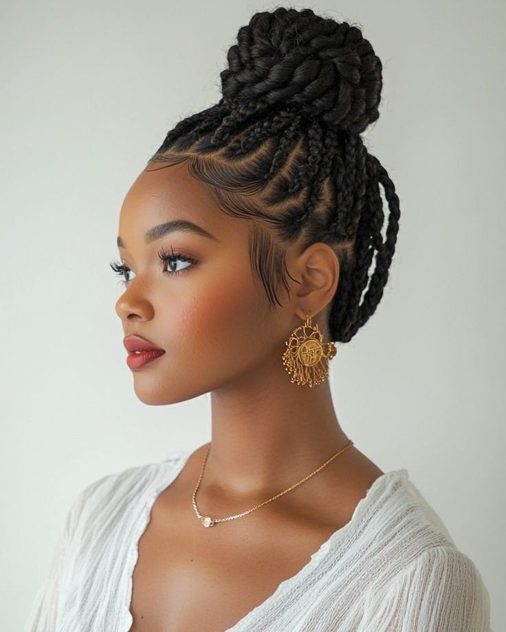 High-end braided hairstyles for events