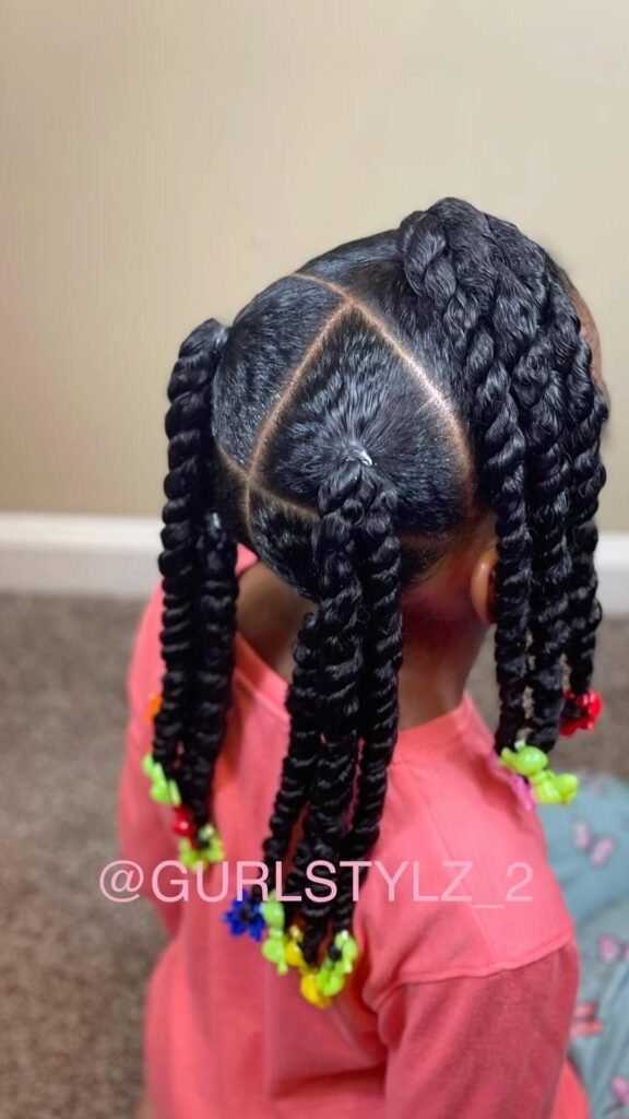 Top braided hairstyles with beads for kids and teens