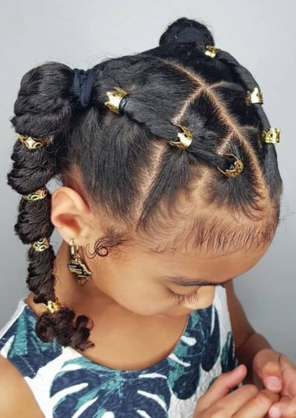 Top braided hairstyles with beads for kids and teens