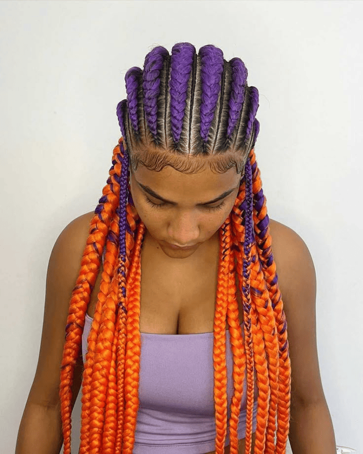 20 PHOTOS Ultra-glam Colorful Cornrows for Special Occasions