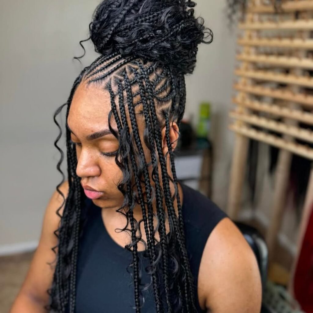 20 PHOTOS Luxury knotless curl braids for women