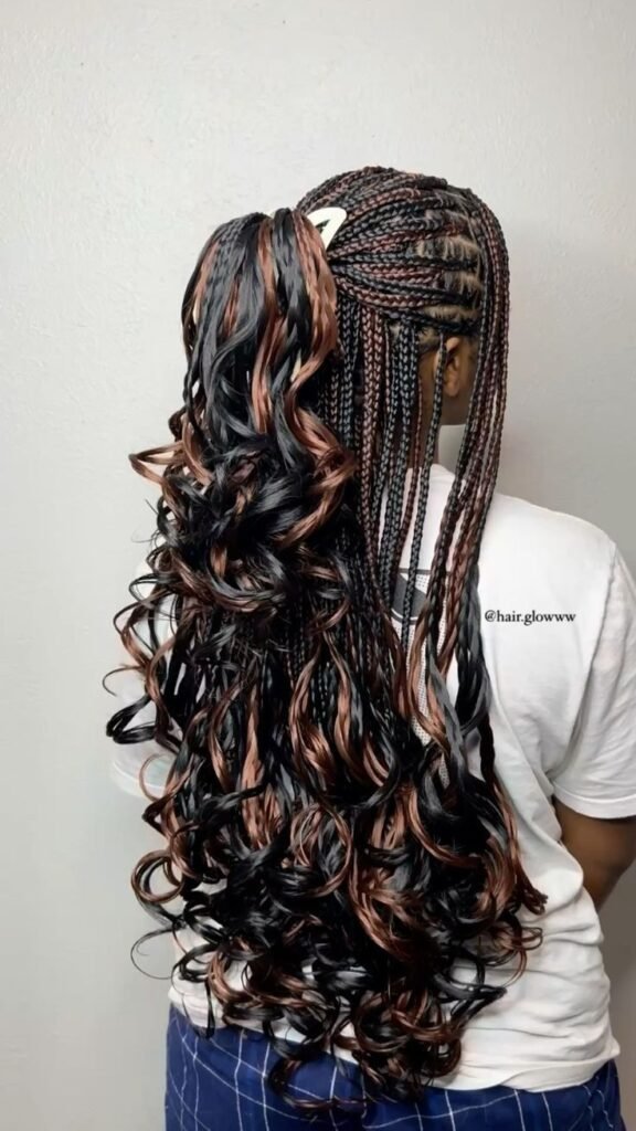 20 PHOTOS Luxury knotless curl braids for women