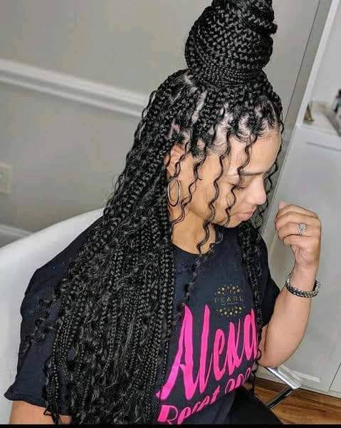 20 PHOTOS Luxury knotless curl braids for women