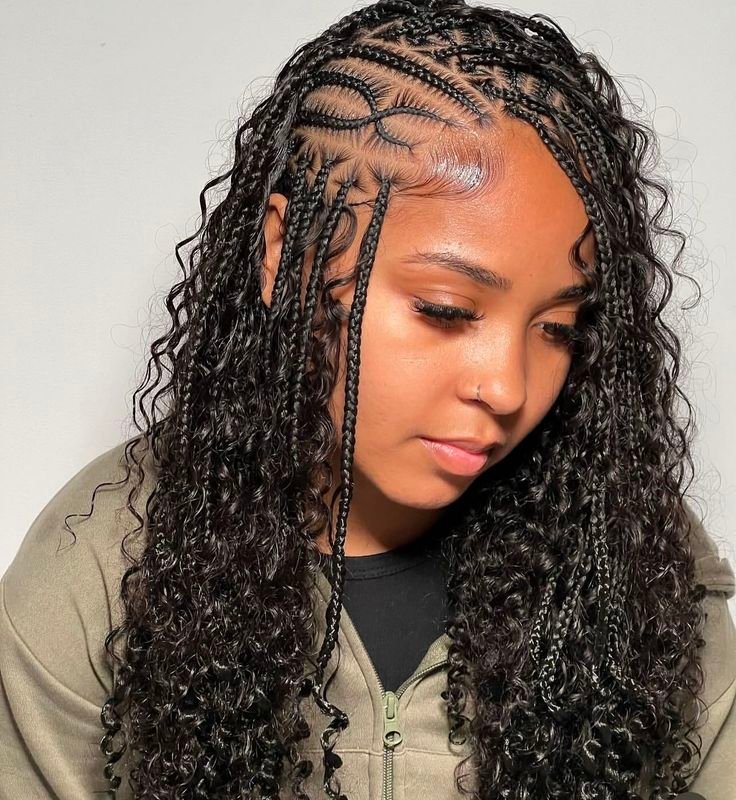 20 PHOTOS Luxury knotless curl braids for women