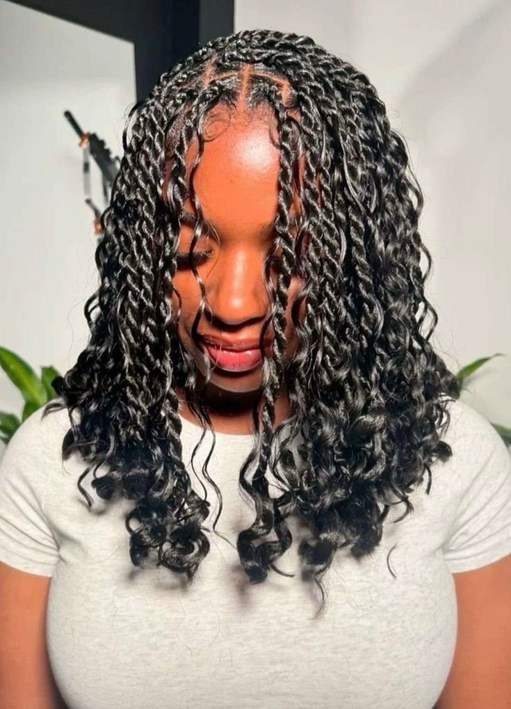 20 PHOTOS Luxury knotless curl braids for women