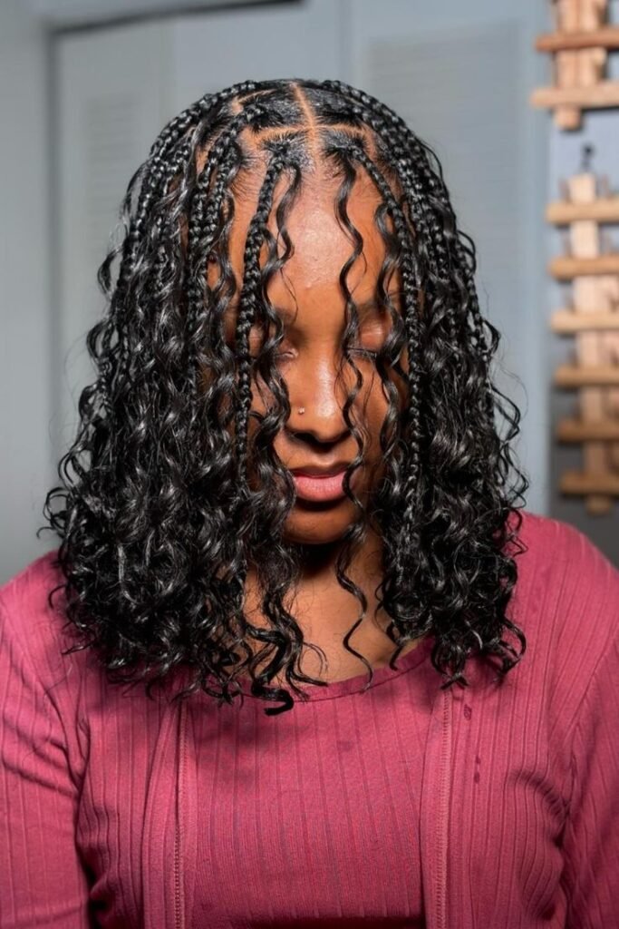 20 PHOTOS Luxury knotless curl braids for women