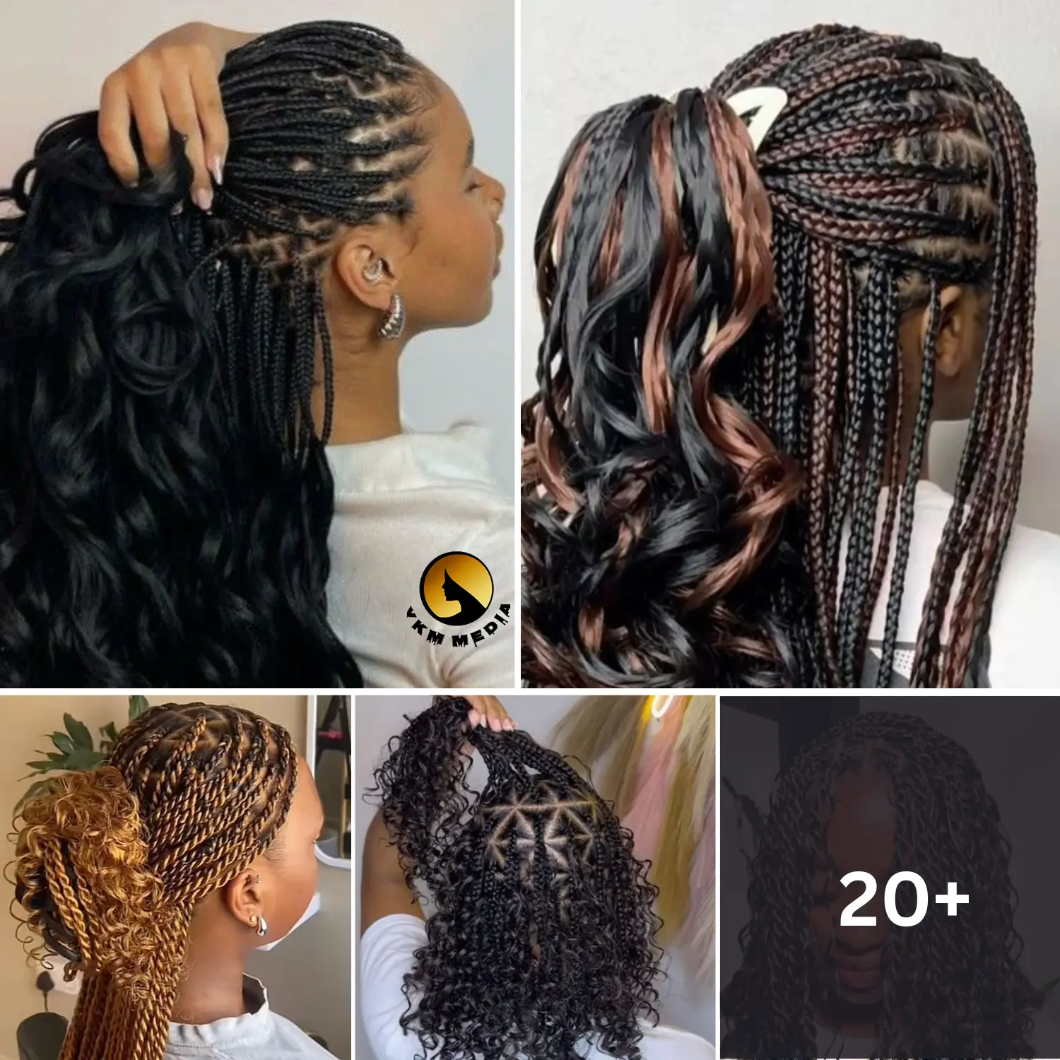 20 PHOTOS: Luxury knotless curl braids for women