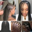 High-end African knotless braids