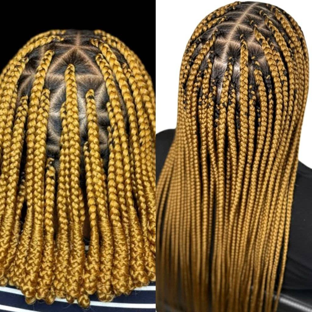 High-end African knotless braids