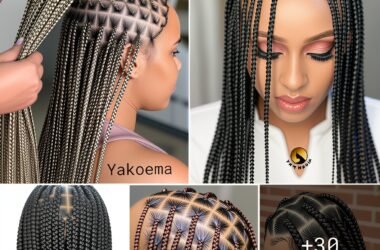 High-end African knotless braids