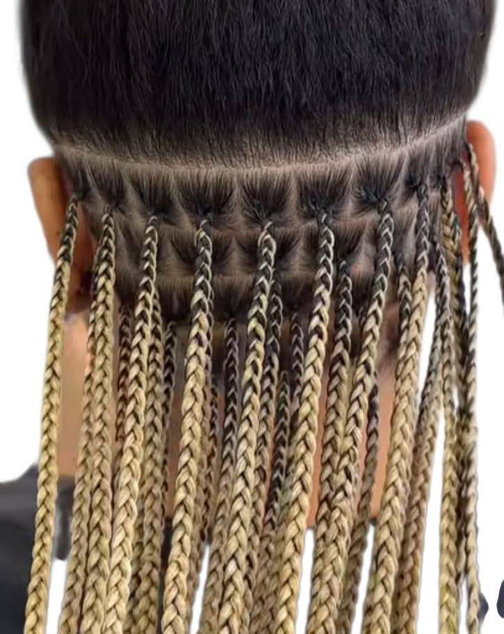 High-end African knotless braids