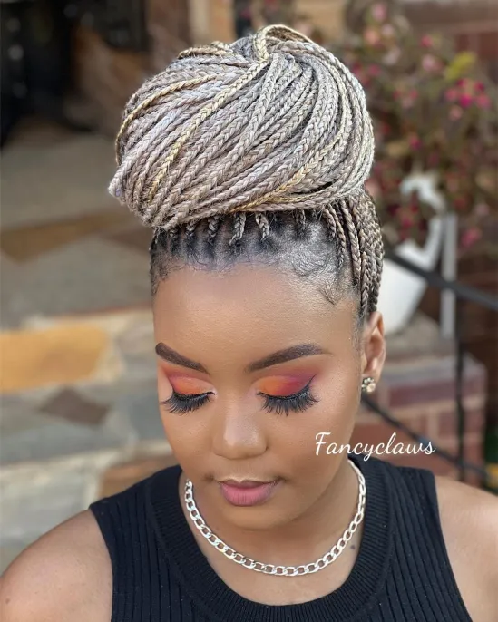 Women’s knotless braids deluxe styles - Luxury bridal African braids for women