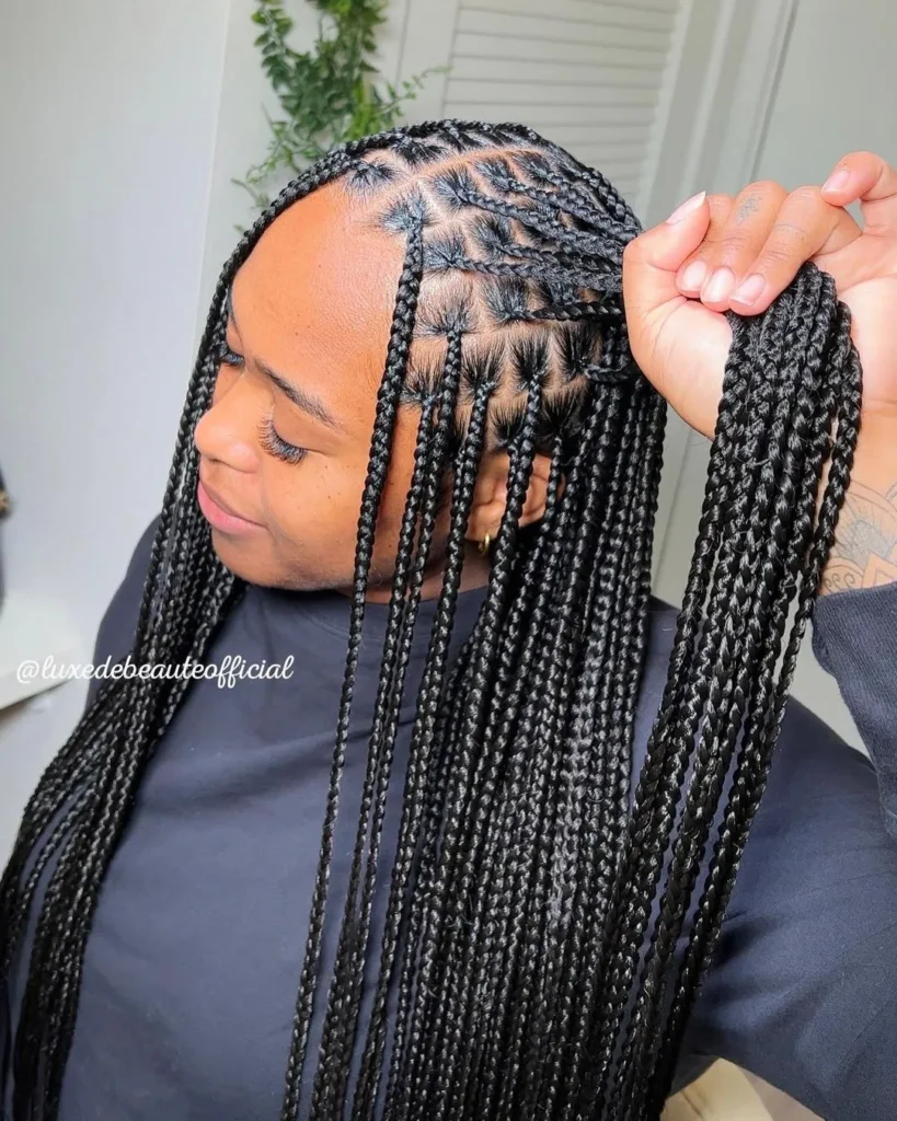Women’s knotless braids deluxe styles - Luxury bridal African braids for women