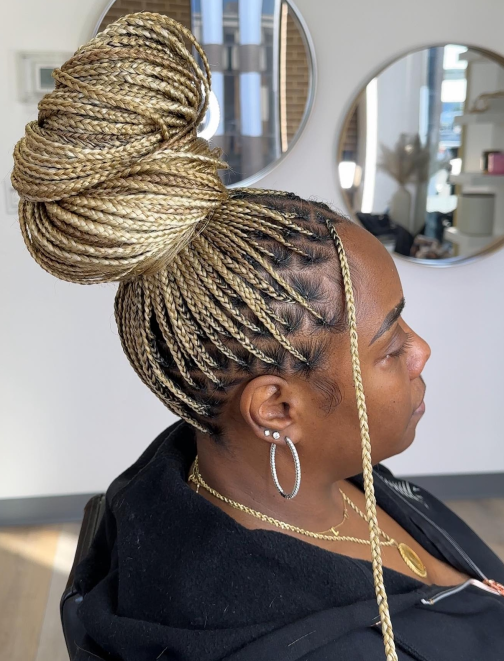 Women’s knotless braids deluxe styles - Luxury bridal African braids for women