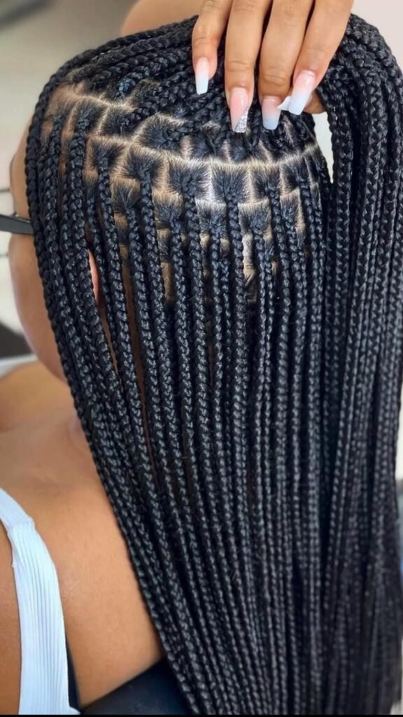 Women’s knotless braids deluxe styles - Luxury bridal African braids for women