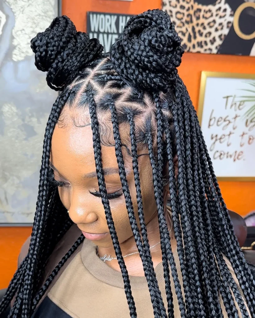 Women’s knotless braids deluxe styles - Luxury bridal African braids for women
