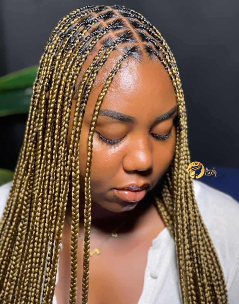 Women’s knotless braids deluxe styles - Luxury bridal African braids for women