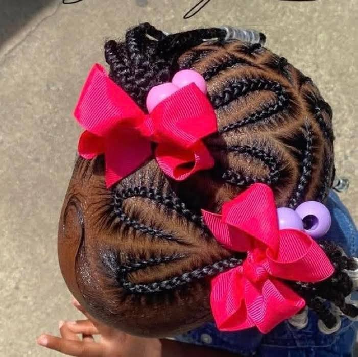 High-end kids stitch cornrows