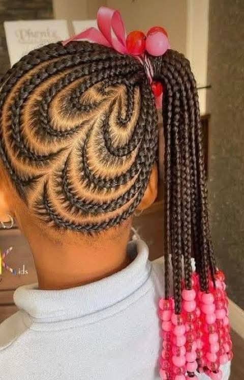 High-end kids stitch cornrows
