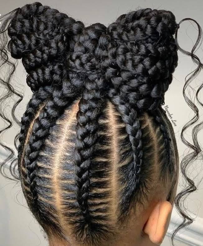 High-end kids stitch cornrows