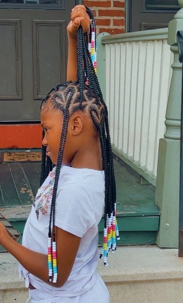 High-end kids stitch cornrows